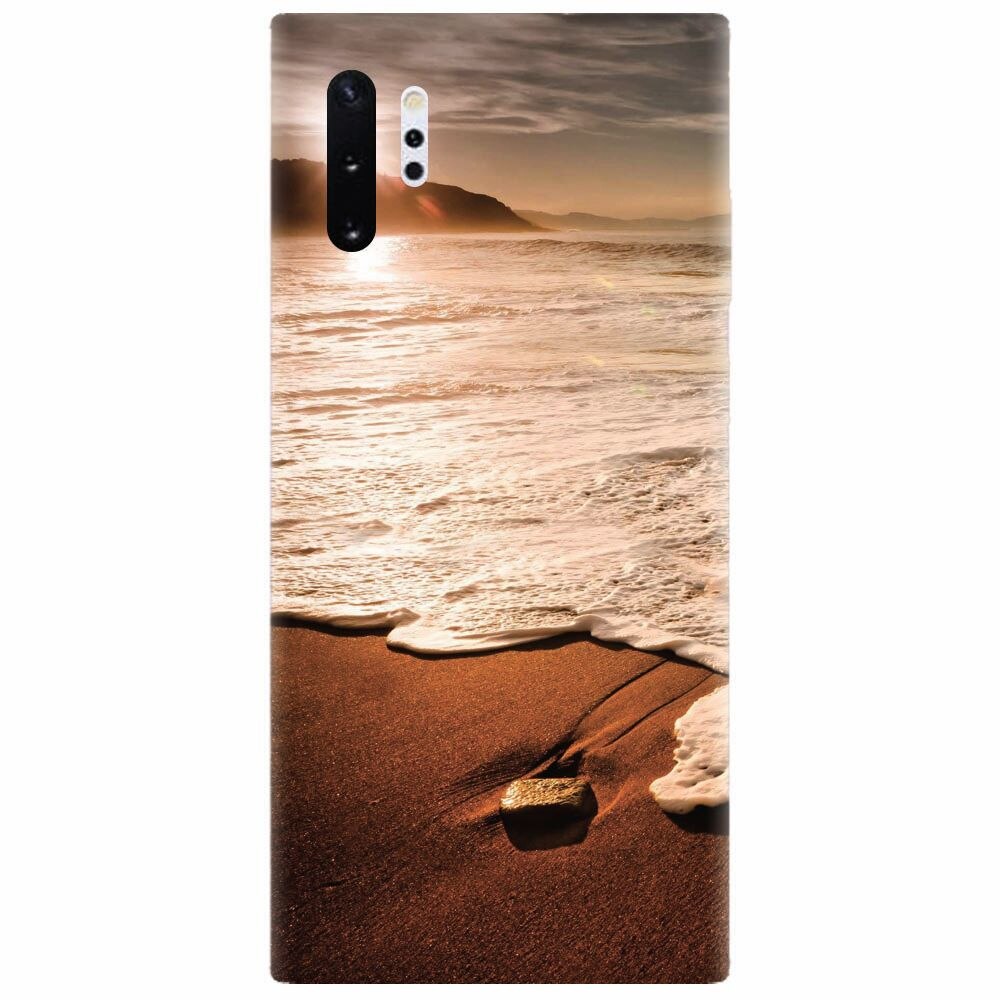 Husa silicon pentru Samsung Galaxy Note 10 Plus, Sunset Foamy Beach Wave