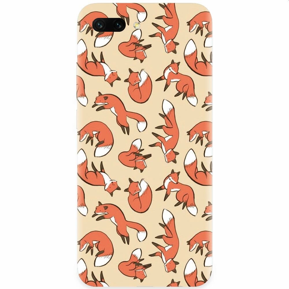 Husa silicon pentru Honor 10, Red Foxes