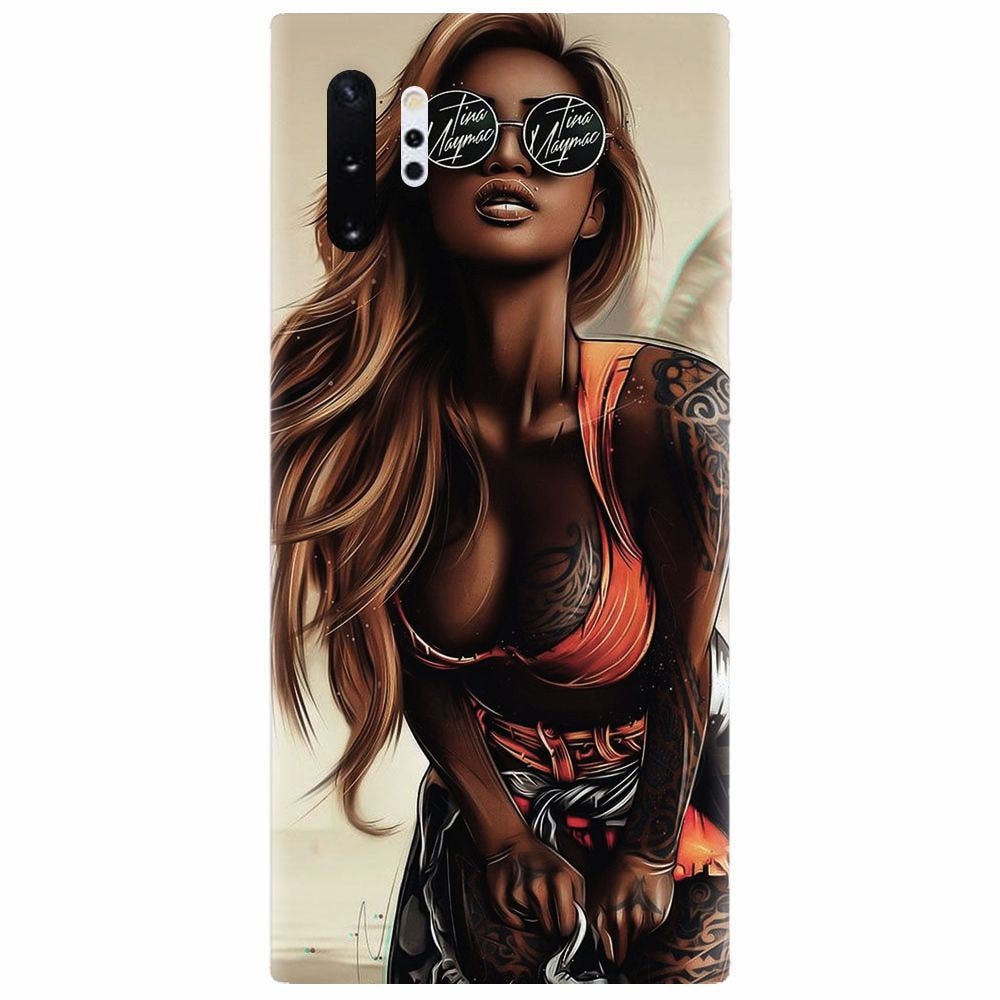 Husa silicon pentru Samsung Galaxy Note 10 Plus, Tattoed Girl