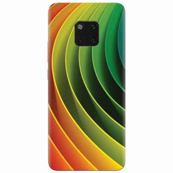 Husa silicon pentru Huawei Mate 20 Pro, 3D Multicolor Abstract Lines Husa silicon pentru Huawei Mate 20 Pro, 3D Multicolor Abstract Lines