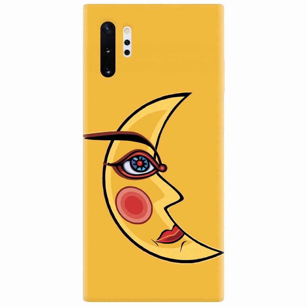 Husa silicon pentru Samsung Galaxy Note 10 Plus, Yellow Moon