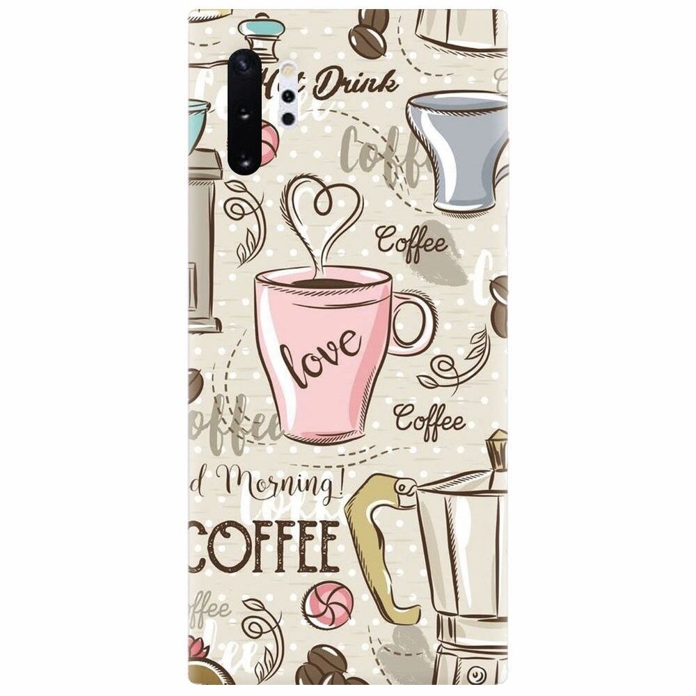 Husa silicon pentru Samsung Galaxy Note 10 Plus, Coffe And Donuts