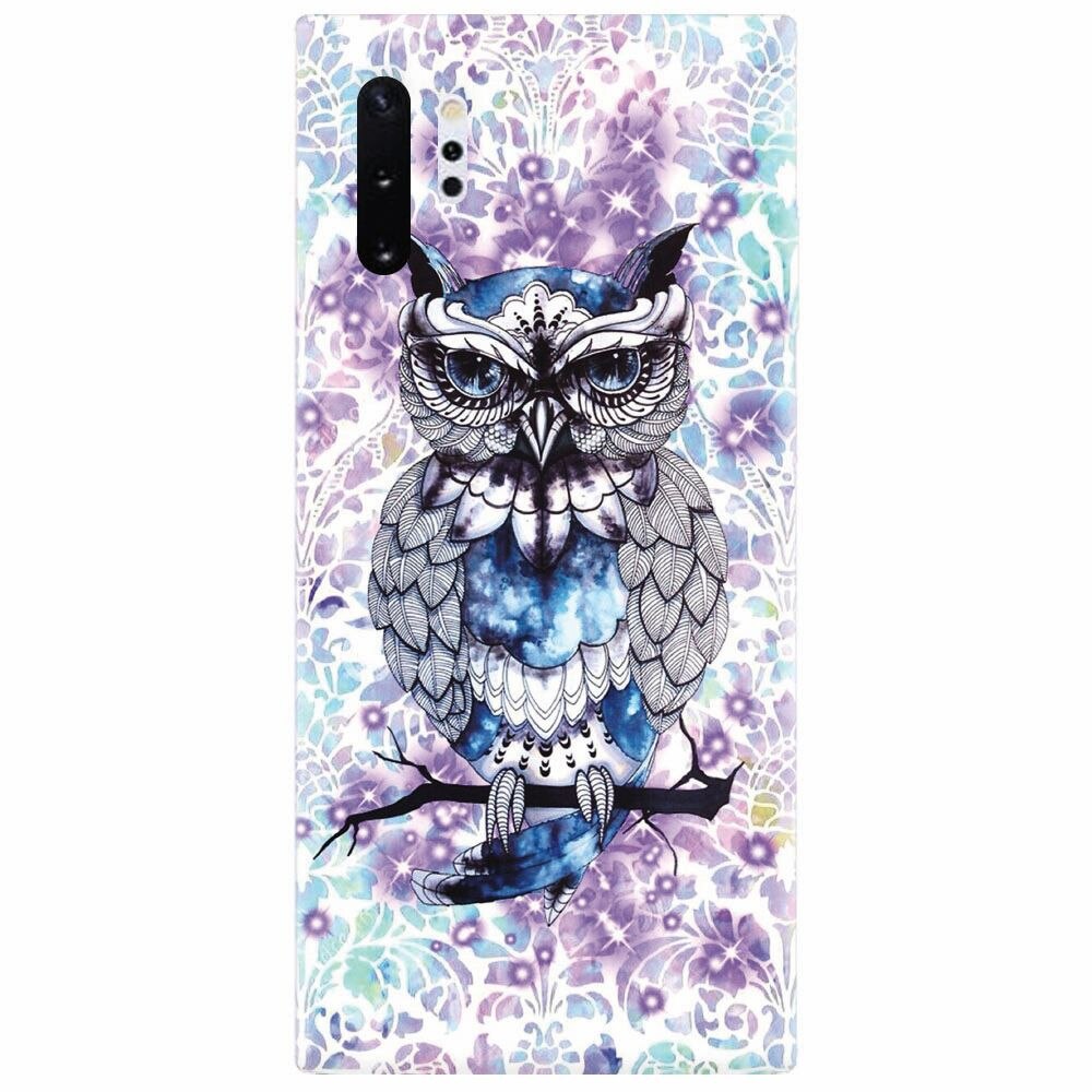 Husa silicon pentru Samsung Galaxy Note 10 Plus, Abstract Owl