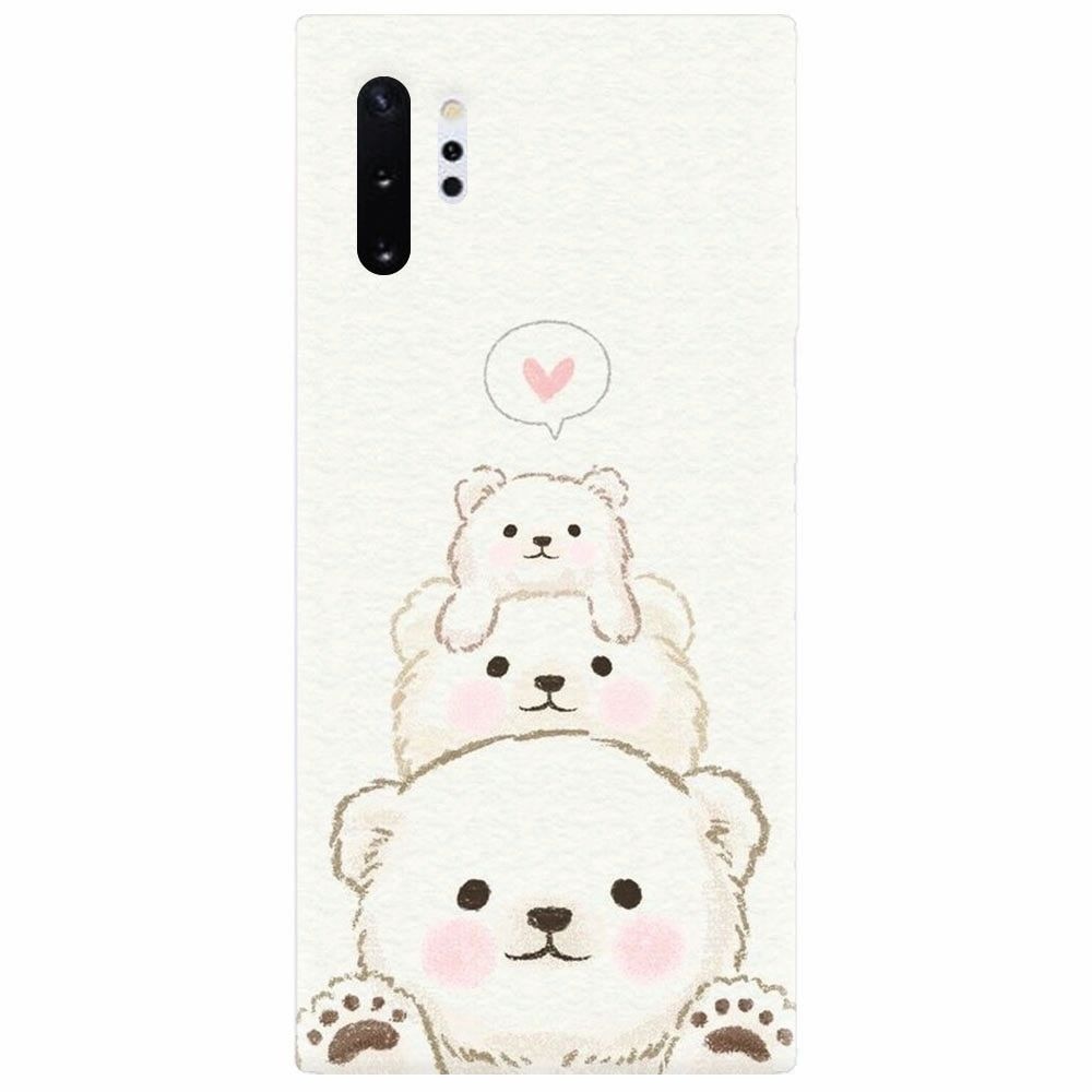 Husa silicon pentru Samsung Galaxy Note 10 Plus, Bear Family