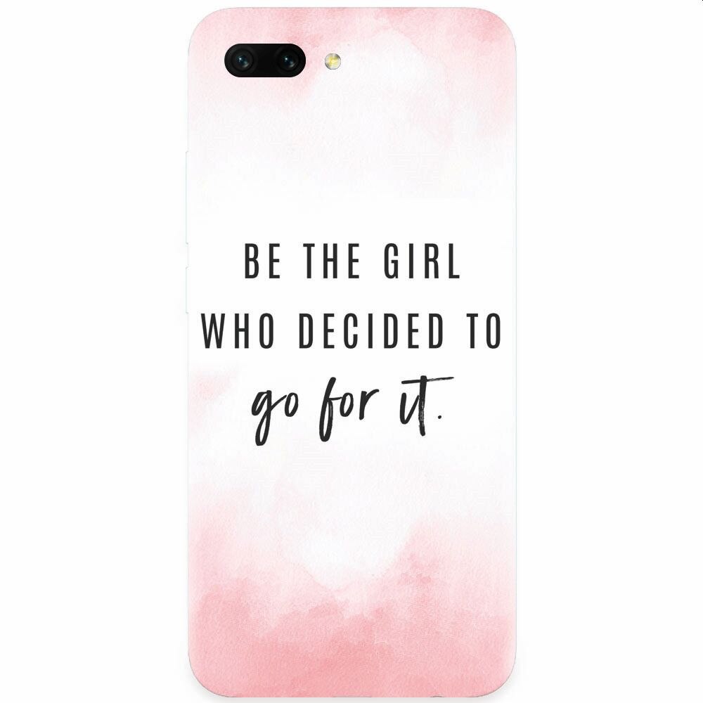 Husa silicon pentru Honor 10, Quotes Pink