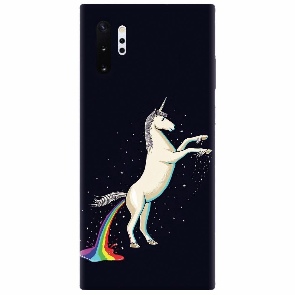 Husa silicon pentru Samsung Galaxy Note 10 Plus, Unicorn Shitting Rainbows