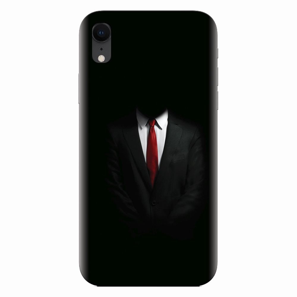 Husa silicon pentru Apple Iphone XR, Mystery Man In Suit
