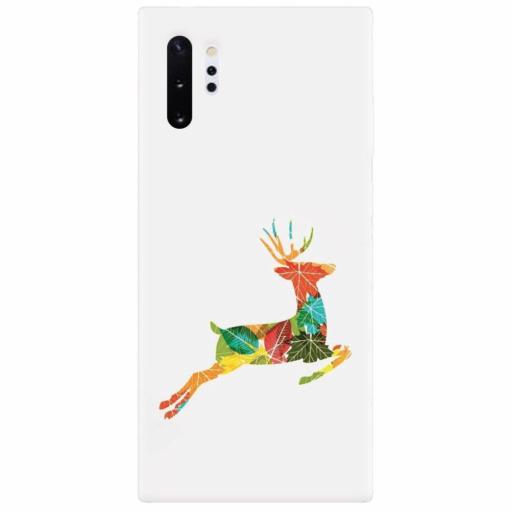 Husa silicon pentru Samsung Galaxy Note 10 Plus, Colorful Reindeer Jump Illustration