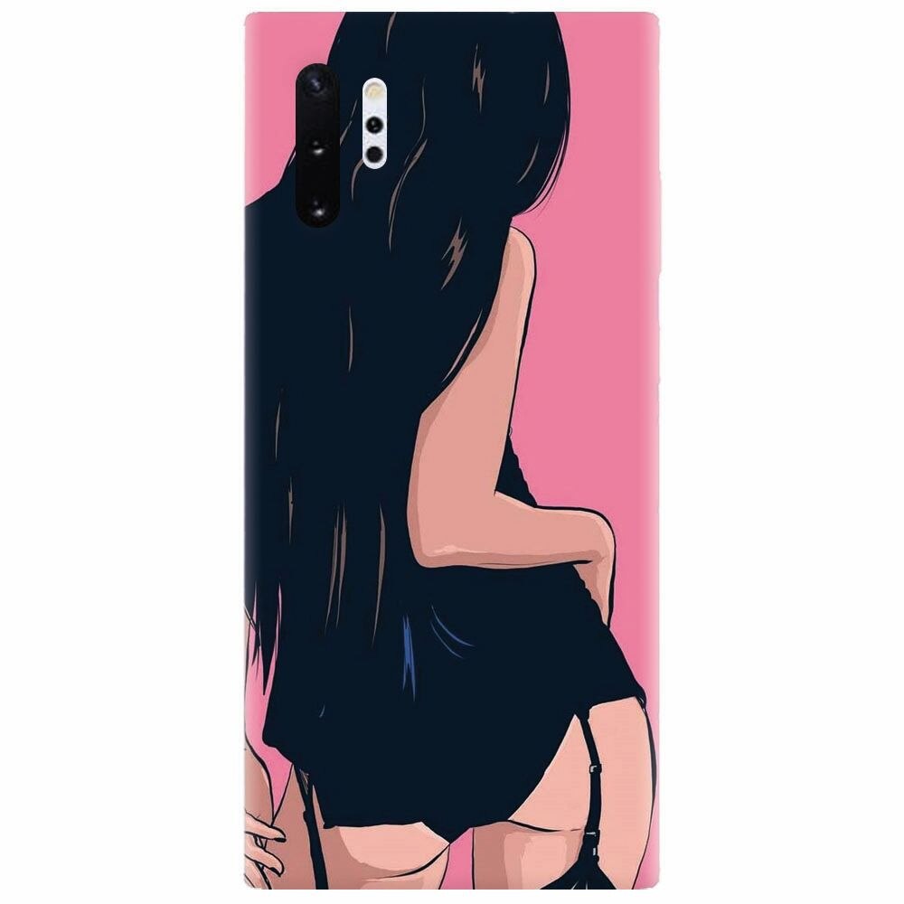 Husa silicon pentru Samsung Galaxy Note 10 Plus, Girl With Long Hair