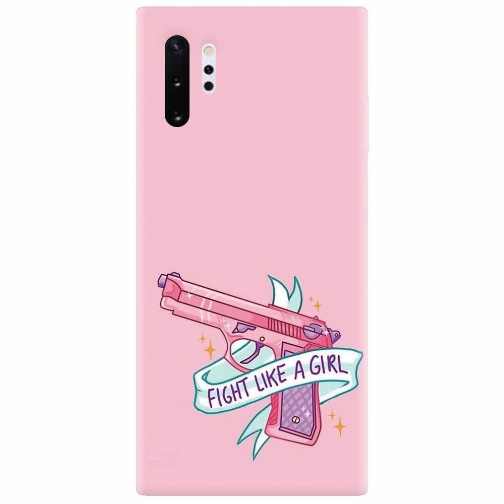 Husa silicon pentru Samsung Galaxy Note 10 Plus, Fight Like A Girl