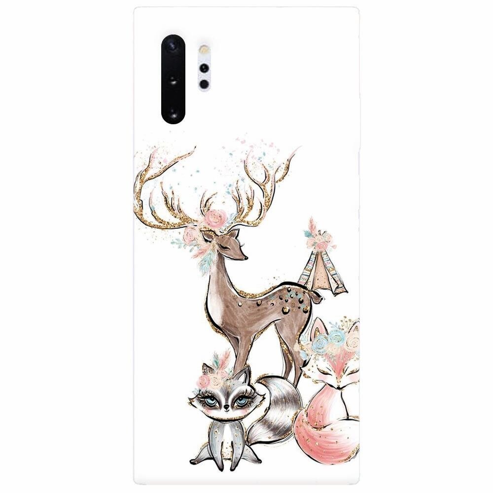 Husa silicon pentru Samsung Galaxy Note 10 Plus, Foxs And Deer