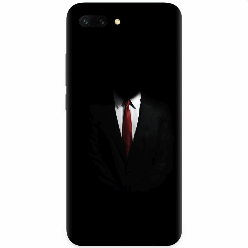 Husa silicon pentru Honor 10, Mystery Man In Suit