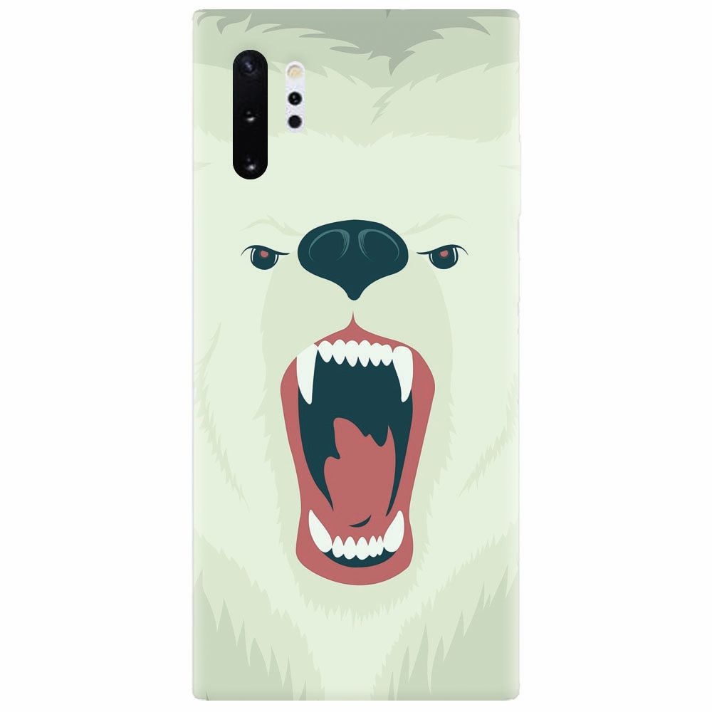 Husa silicon pentru Samsung Galaxy Note 10 Plus, Fierce Polar Bear Winter