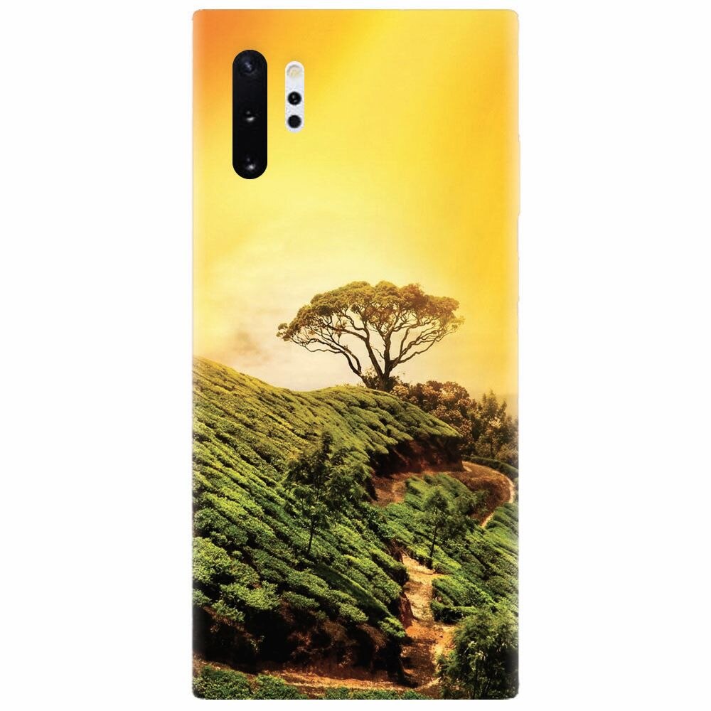 Husa silicon pentru Samsung Galaxy Note 10 Plus, Hill Top Tree Golden Light