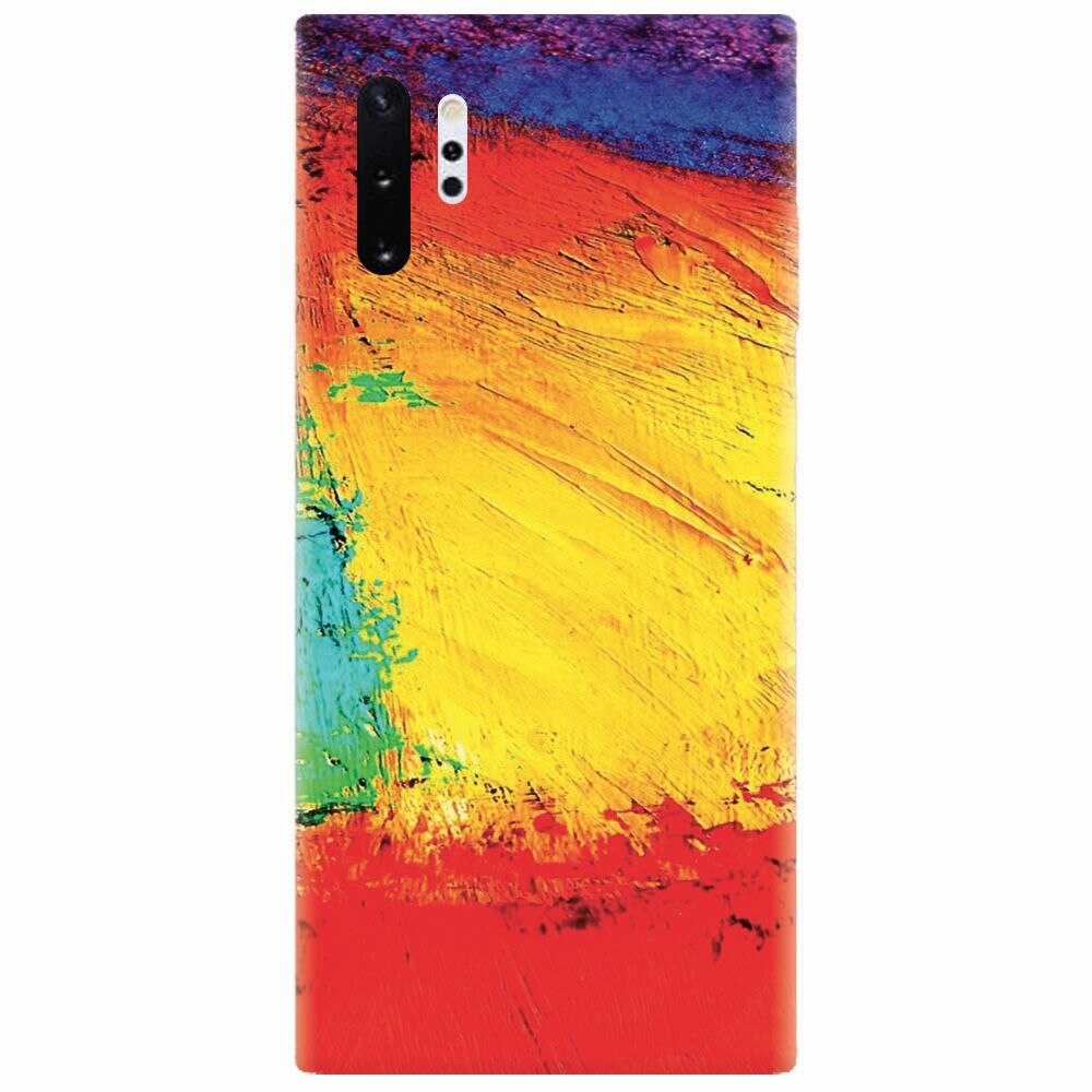 Husa silicon pentru Samsung Galaxy Note 10 Plus, Colorful Dry Paint Strokes Texture