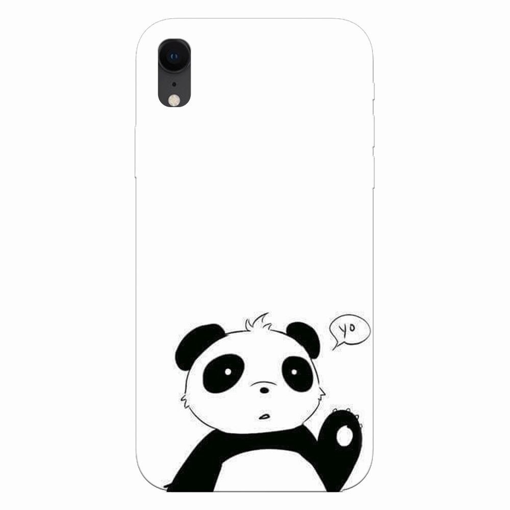 Husa silicon pentru Apple Iphone XR, Panda Cellphone