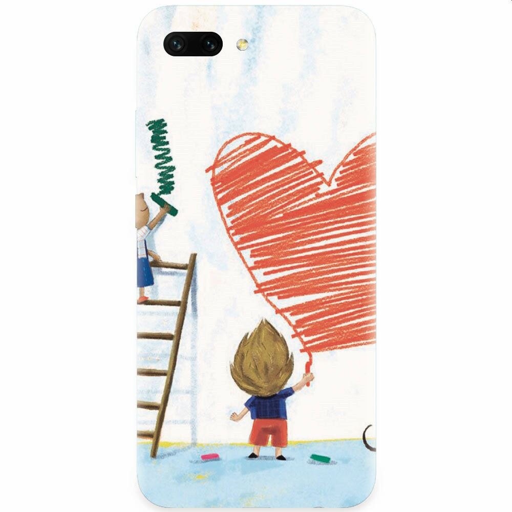 Husa silicon pentru Honor 10, I Love You Creatures