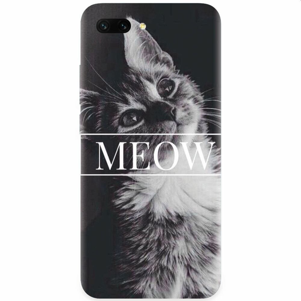 Husa silicon pentru Honor 10, Meow Cute Cat