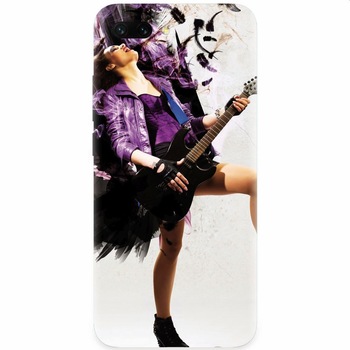 Husa silicon pentru Honor 10, Rock Music Girl Husa silicon pentru Honor 10, Rock Music Girl