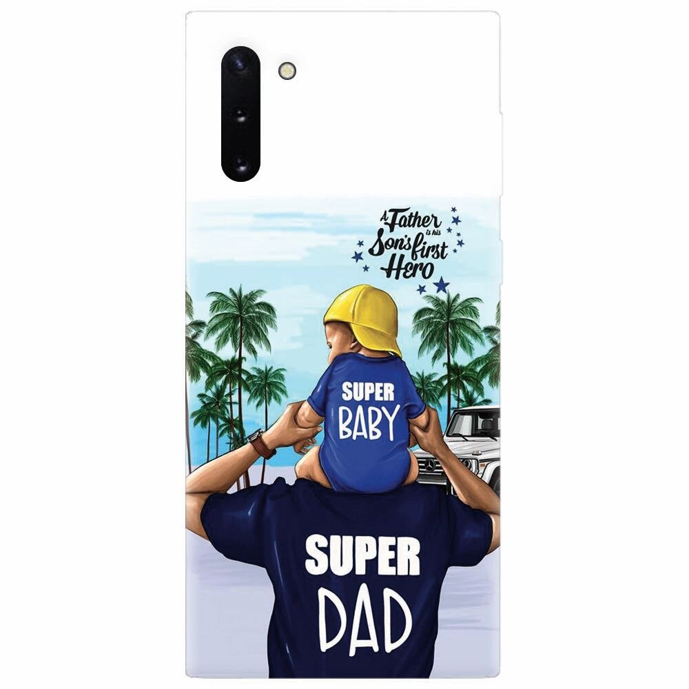 Husa silicon pentru Samsung Galaxy Note 10, Super Dad