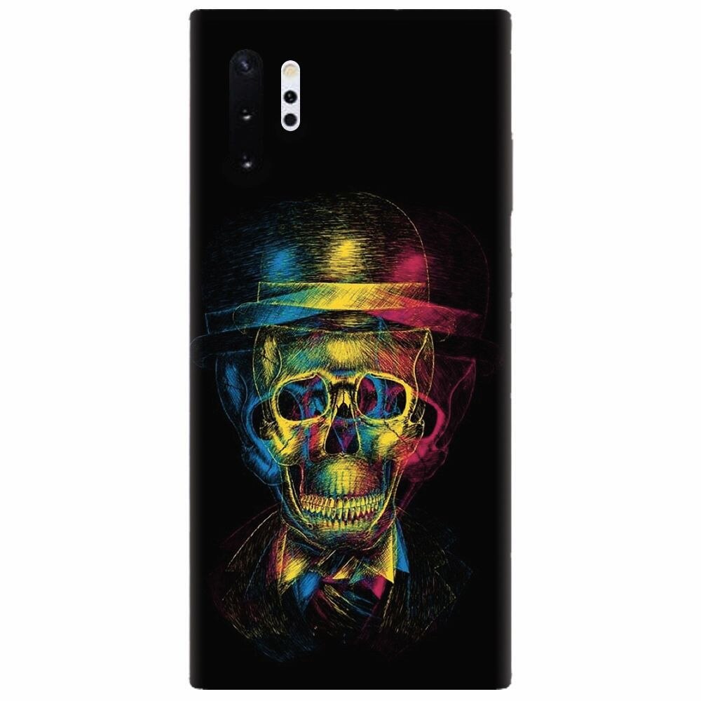 Husa silicon pentru Samsung Galaxy Note 10 Plus, Colorfull skull 3d