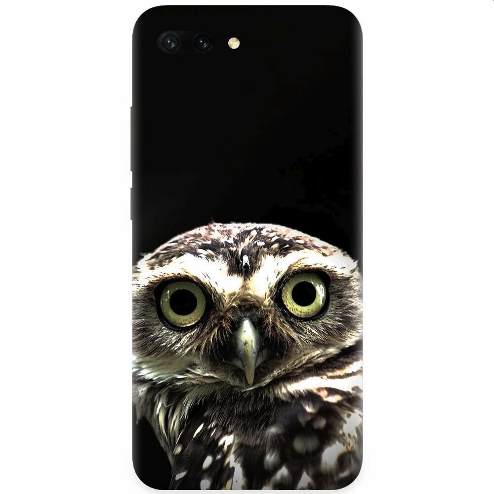 Husa silicon pentru Honor 10, Owl In The Dark