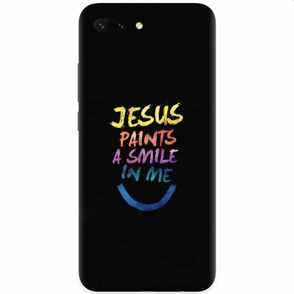 Husa silicon pentru Honor 10, Jesus Paints A Smile In Me