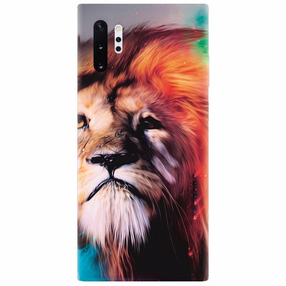 Husa silicon pentru Samsung Galaxy Note 10 Plus, Awesome Art Of Lion