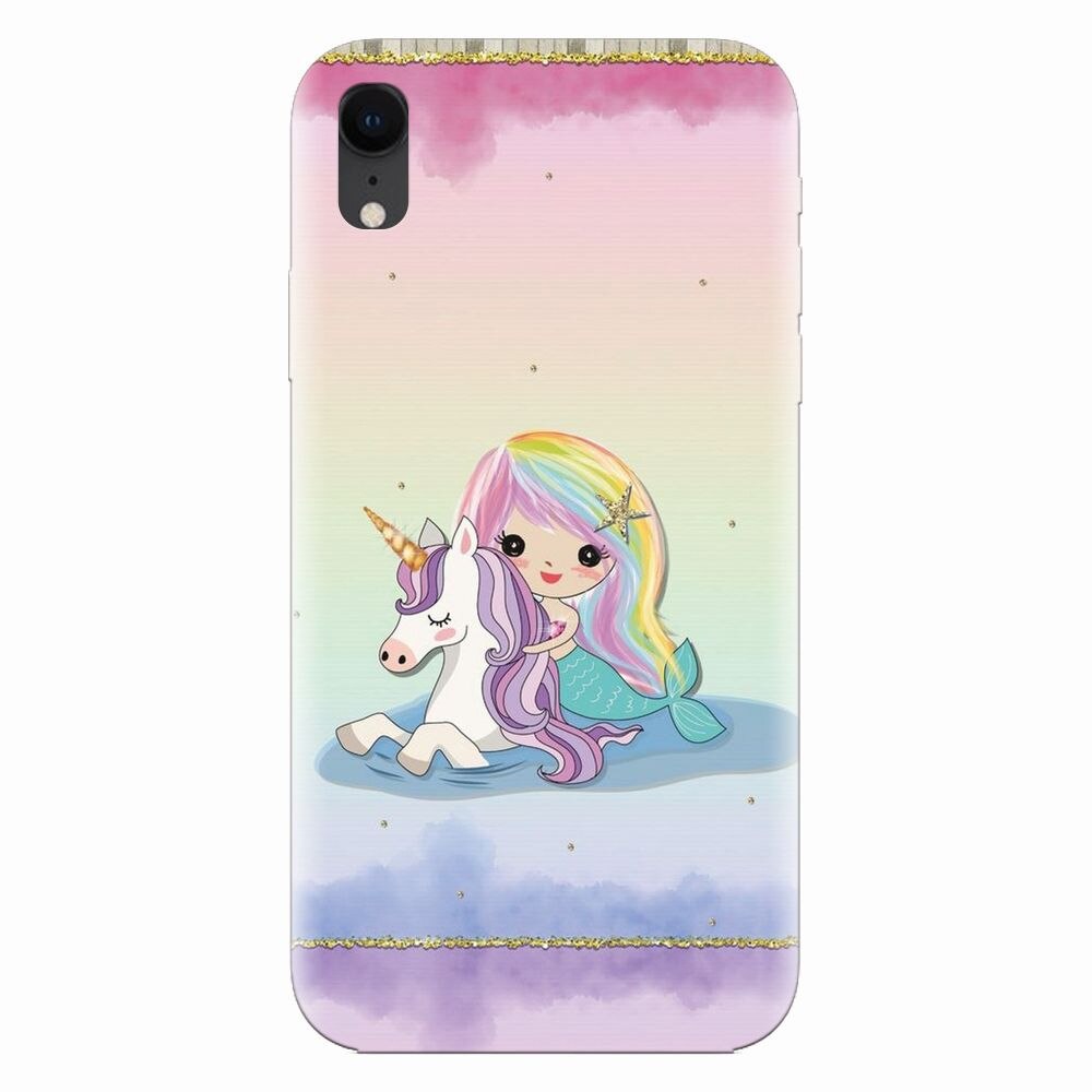 Husa silicon pentru Apple Iphone XR, Mermaid Unicorn Play