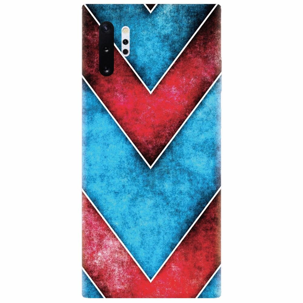 Husa silicon pentru Samsung Galaxy Note 10 Plus, Blue And Red Abstract