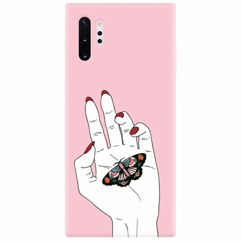 Husa silicon pentru Samsung Galaxy Note 10 Plus, Butterfly In Hand