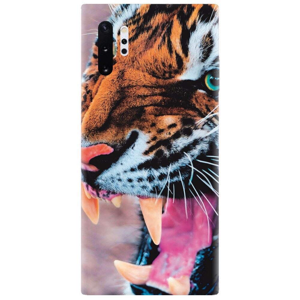 Husa silicon pentru Samsung Galaxy Note 10 Plus, Angry Tiger Teeth Fresh