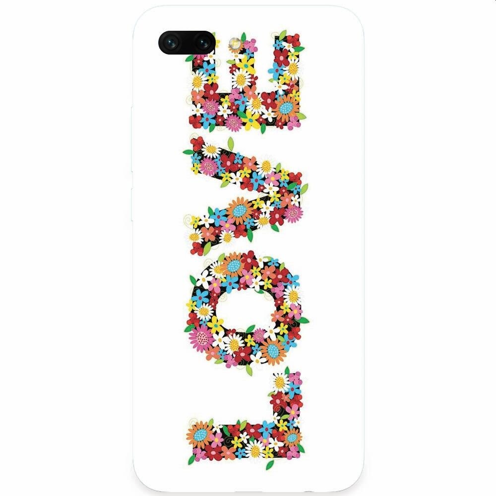 Husa silicon pentru Honor 10, Love Made By Flowers