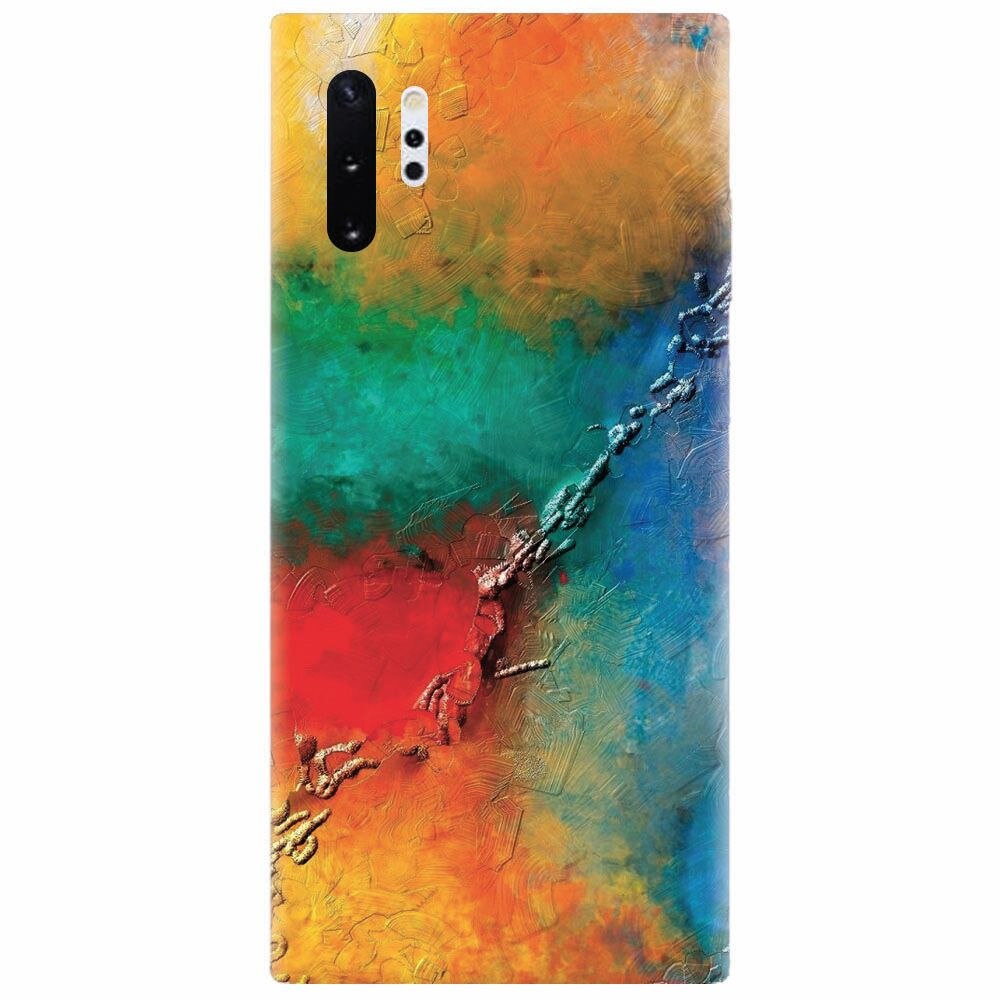 Husa silicon pentru Samsung Galaxy Note 10 Plus, Colorful Wall Paint Texture