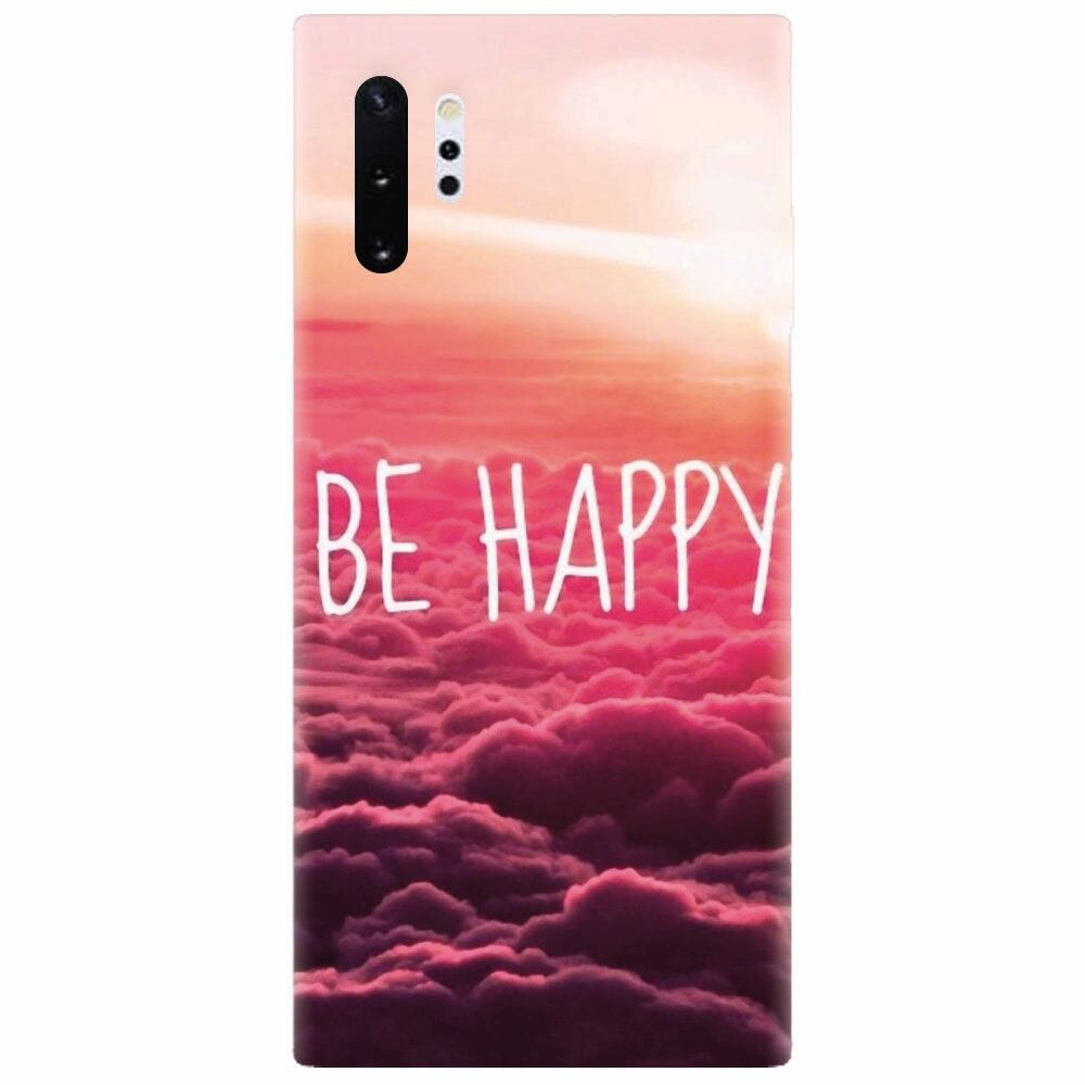 Husa silicon pentru Samsung Galaxy Note 10 Plus, Be Happy Puffy Clouds