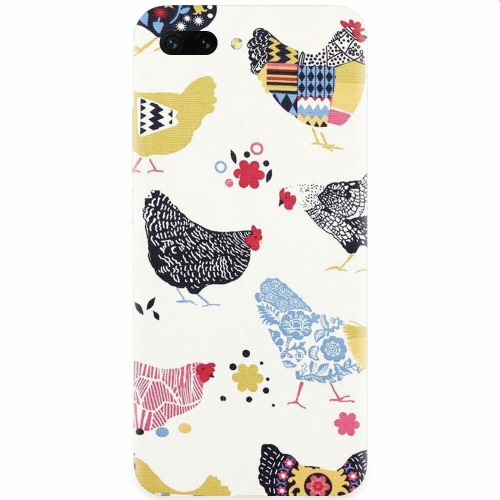 Husa silicon pentru Honor 10, Chickens
