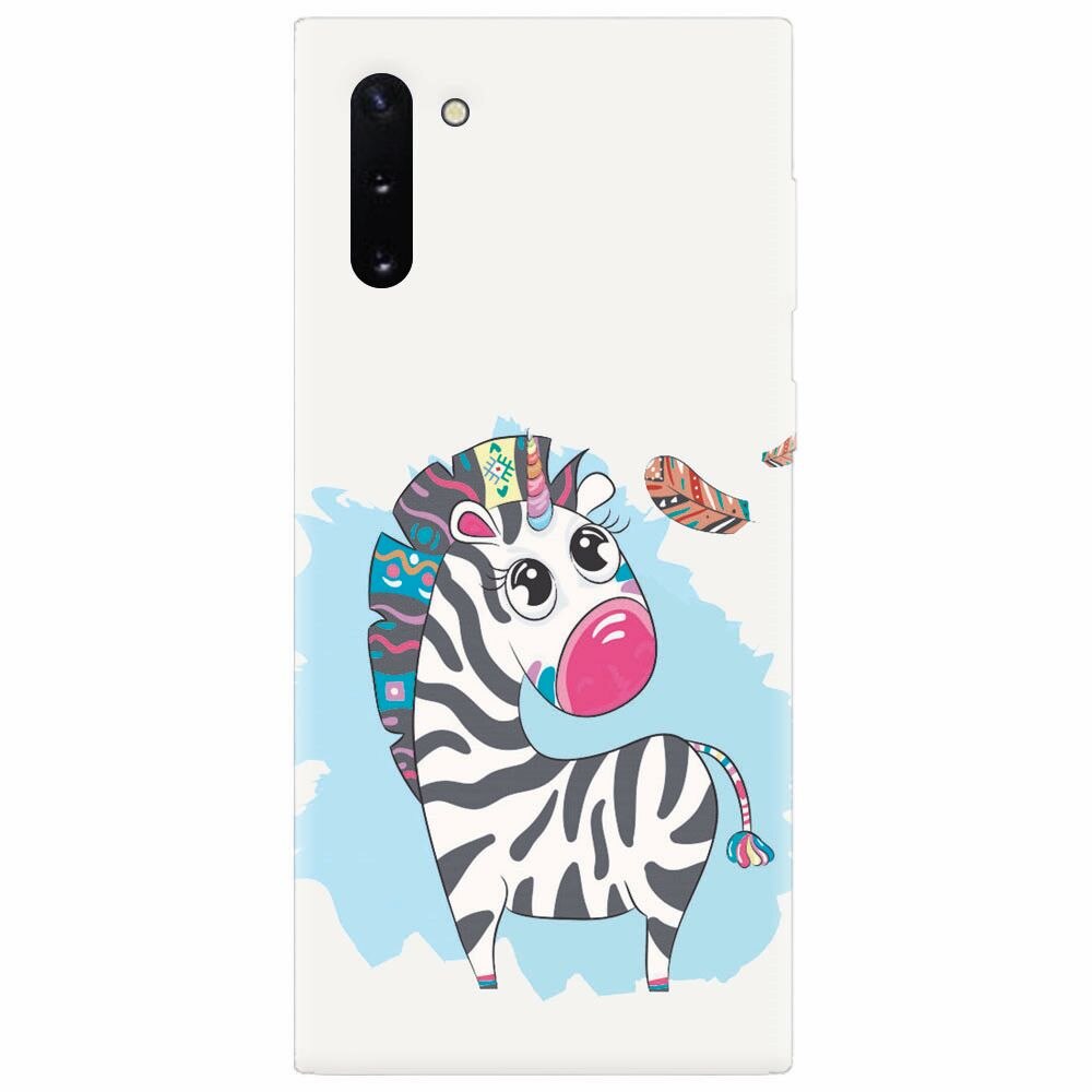 Husa silicon pentru Samsung Galaxy Note 10, Zebra