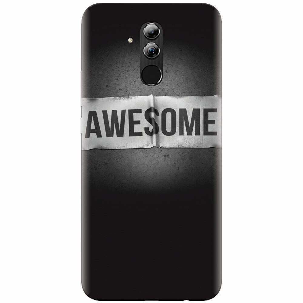 Husa silicon pentru Huawei Mate 20 Lite, Awesome Label Dark