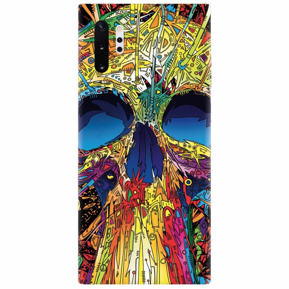 Husa silicon pentru Samsung Galaxy Note 10 Plus, Abstract Multicolored Skull