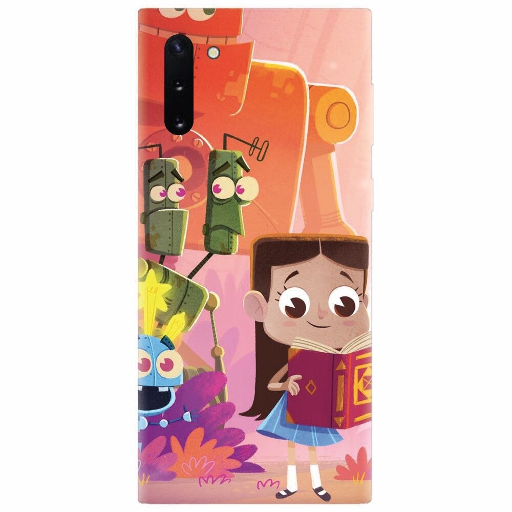 Husa silicon pentru Samsung Galaxy Note 10, Children Kids Robots Illustration Colorful K