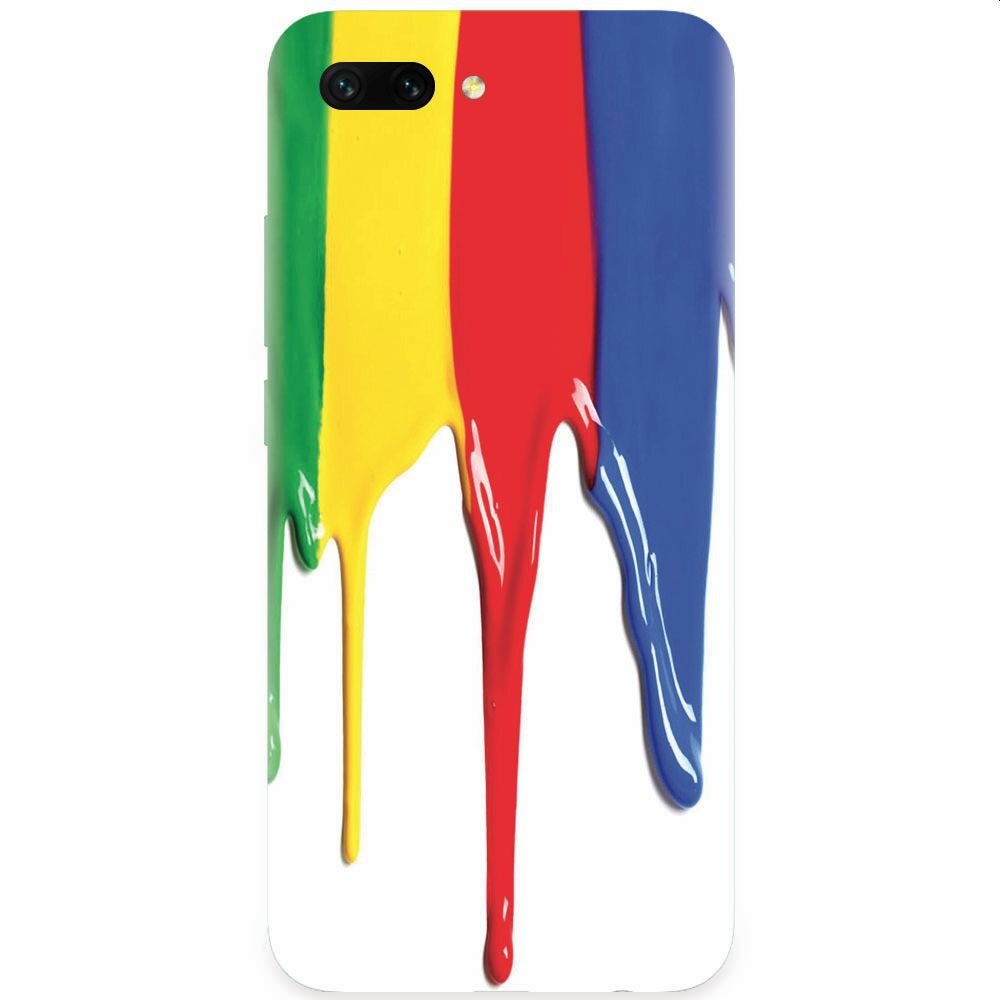 Husa silicon pentru Honor 10, Dripping Colorful Paint