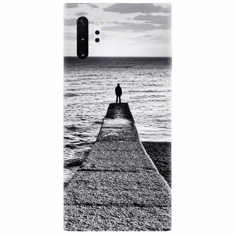Husa silicon pentru Samsung Galaxy Note 10 Plus, Abstract Dock Man Grey