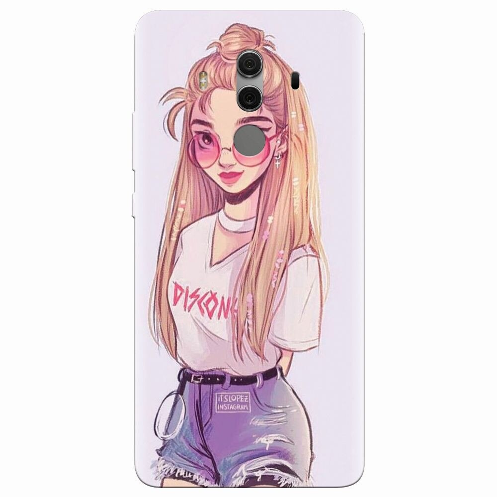Husa silicon pentru Huawei Mate 10 Pro, Girl Look