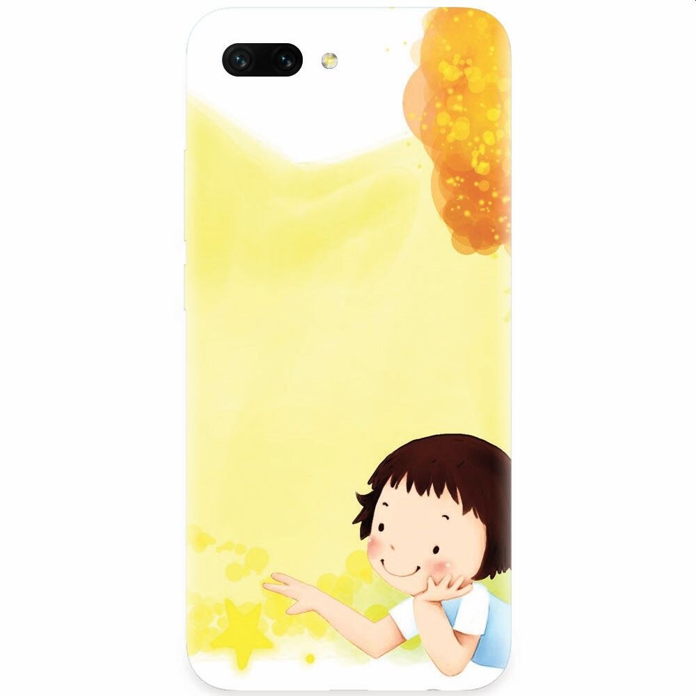 Husa silicon pentru Honor 10, Child Autumn Paint Hd