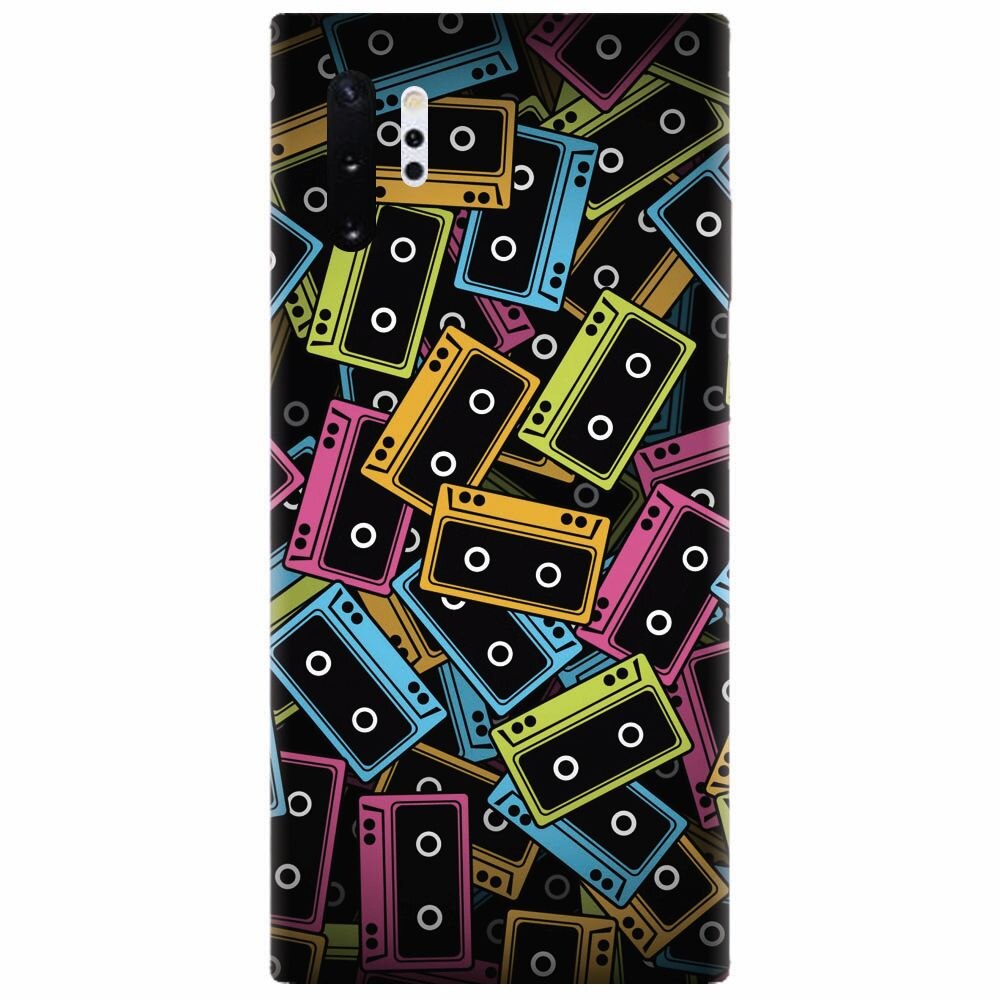 Husa silicon pentru Samsung Galaxy Note 10 Plus, Audio Cassette Color Vector