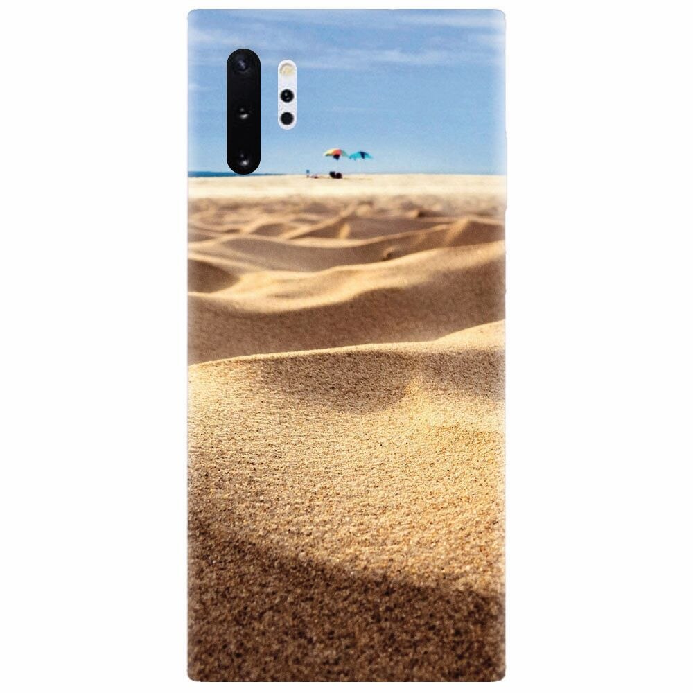 Husa silicon pentru Samsung Galaxy Note 10 Plus, Beach Sand Closeup Holiday