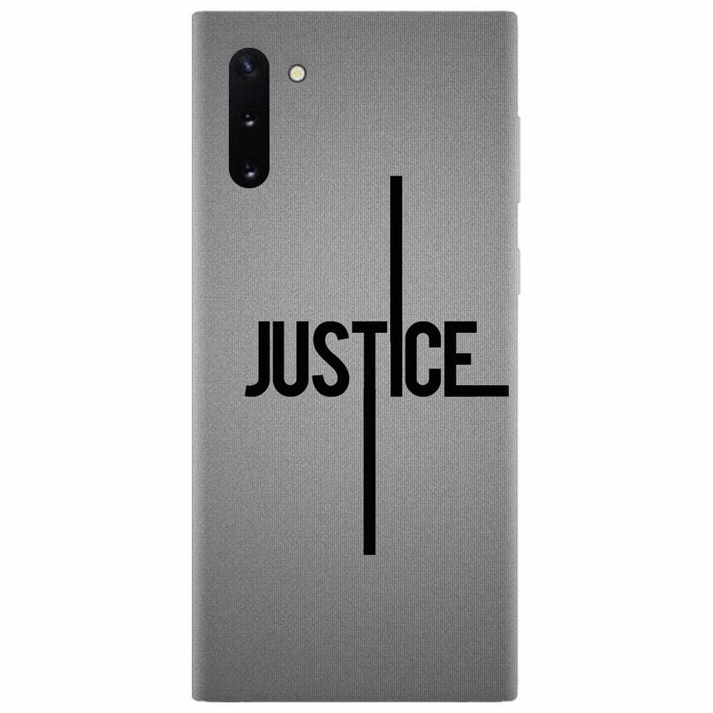 Husa silicon pentru Samsung Galaxy Note 10, Amir Justice Minimalistic Nubheebuccus Text