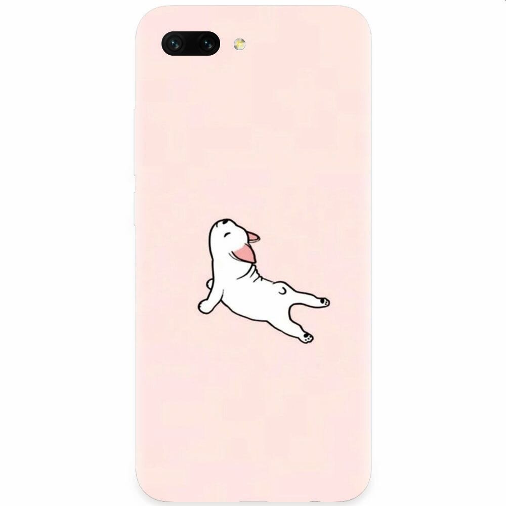 Husa silicon pentru Honor 10, Cute Dog Streching