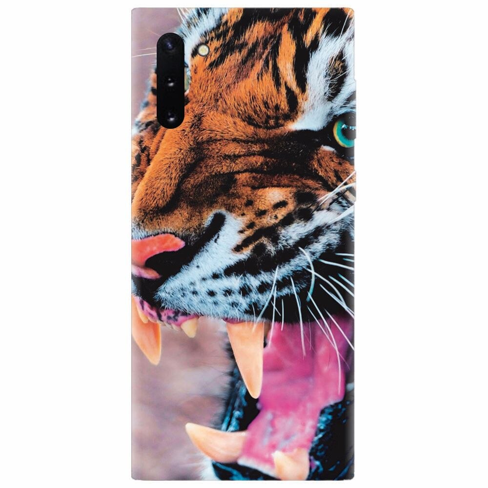 Husa silicon pentru Samsung Galaxy Note 10, Angry Tiger Teeth Fresh
