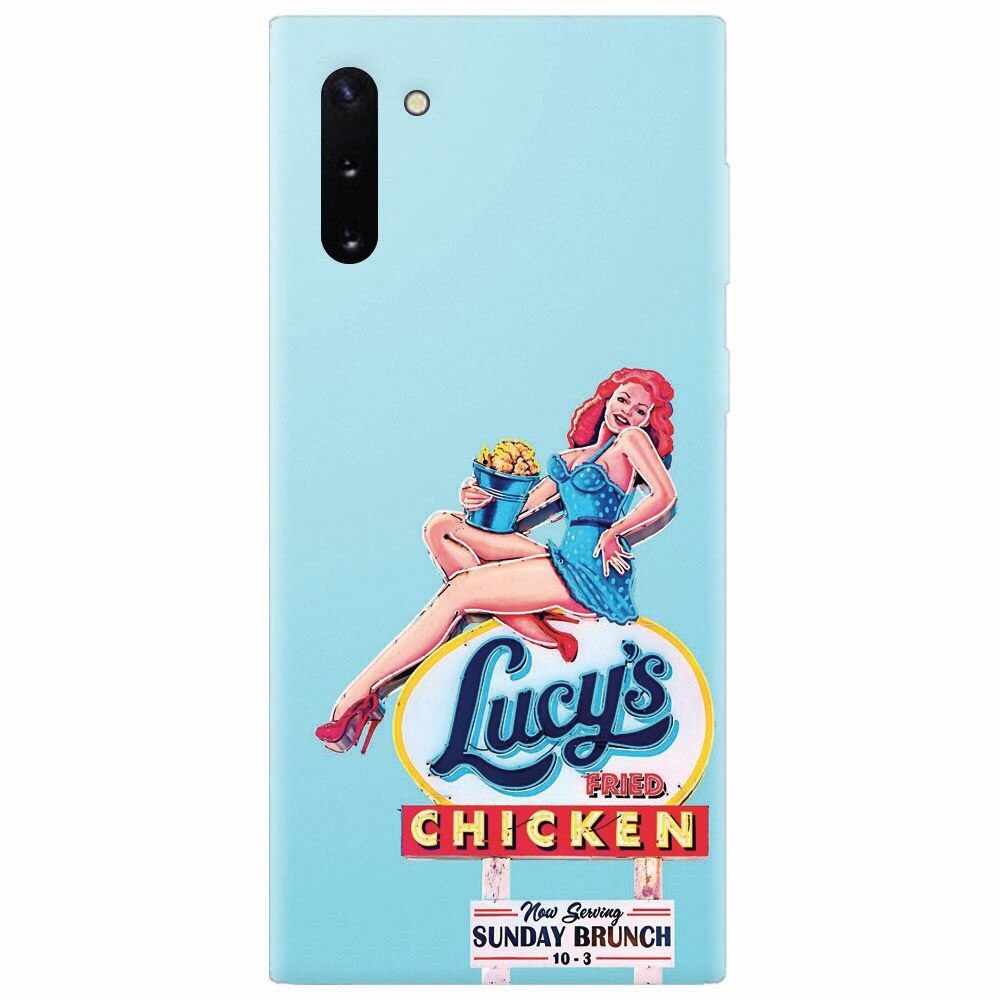 Husa silicon pentru Samsung Galaxy Note 10, American Vintage Restaurant Sign